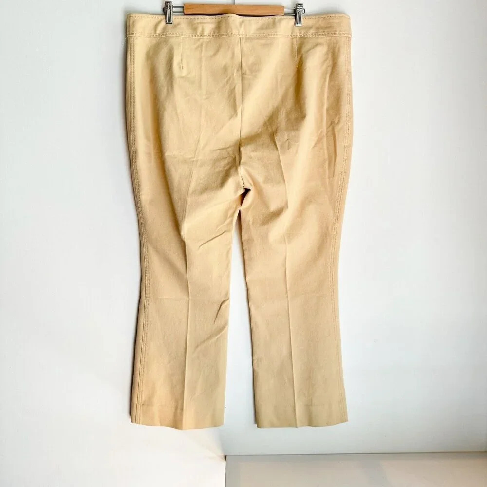 Derek Lam 10 Crosby  Light Boiege Cropped Khaki Pants 20 - Picture 7 of 10